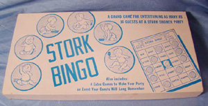 baby shower, baby, stork, bingo, game